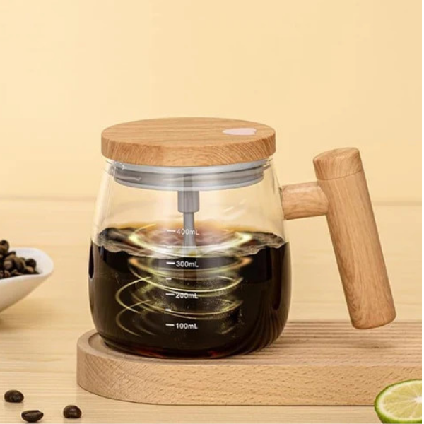 Electric Mixing Cup 400ML – Self Stirring Portable Coffee Mug, USB Rechargeable Automatic Mixer for Protein Shakes & Drinks