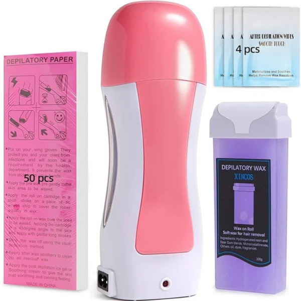 Hair Removal Wax Machine – Professional Wax Warmer for Beans, Hard Wax & Roll-On, Adjustable Temperature Waxing Kit for Face, Legs & Bikini