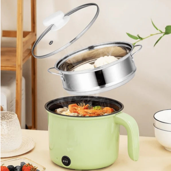 Multifunctional Mini Electric Cooker – Portable Non-Stick Hot Pot for Boiling, Steaming, Frying, Stir-Fry, Dorm & Travel Cooker